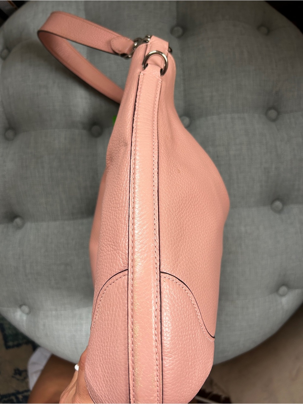 Coach Amber Hobo F48635 Petal Pink Pebbled Leather Shoulder Bag - Picture 7 of 12
